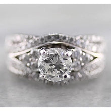Afbeelding in Gallery-weergave laden, Ronde Jubileumring 2 Karaats Echt Diamant Fancy Wit Goud 14K