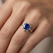 Afbeelding in Gallery-weergave laden, echte round diamant 3karaat ring op wit