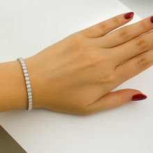 Afbeelding in Gallery-weergave laden, Ronde Geslepen 6-Karaats Sprankelende Echt Diamanten Tennisarmband Wit Goud 14K