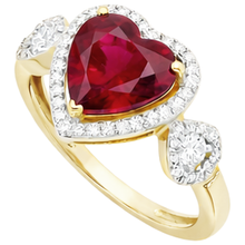 Afbeelding in Gallery-weergave laden, echte round robijn 6.65karaat ring close-up detail