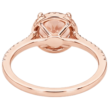 Afbeelding in Gallery-weergave laden, echte round morganiet 9karaat ring met diamantaccenten