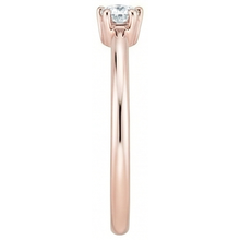 Afbeelding in Gallery-weergave laden, Rose Gold Solitaire Ronde Geslepen Ring Oude Mijn Geslepen Echt Diamant 1 Karaat