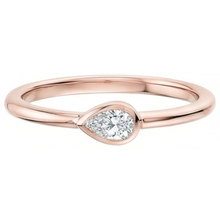 Afbeelding in Gallery-weergave laden, Rose Gouden Peer Solitaire Oude Mijnwerker Echt Diamanten Ring Bezel Set 1 karaat