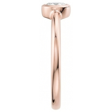 Afbeelding in Gallery-weergave laden, Rose Gouden Peer Solitaire Oude Mijnwerker Echt Diamanten Ring Bezel Set 1 karaat