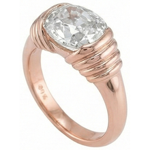Afbeelding in Gallery-weergave laden, Roségouden Solitaire Ring Kussen Oud Mijn Slijpsel Echte Natuurlijke uit de aarde gewonnen Diamant 2.25 Karaat