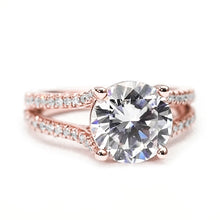 Afbeelding in Gallery-weergave laden, Rose Gouden Verlovingsring Met Echt Diamant