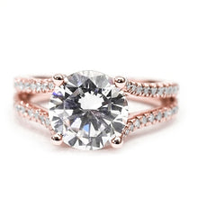 Afbeelding in Gallery-weergave laden, Rose Gouden Verlovingsring Met Echt Diamant