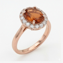 Afbeelding in Gallery-weergave laden, echte round diamant 27.50karaat ring zijaanzicht