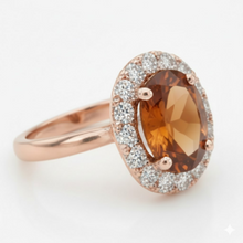 Afbeelding in Gallery-weergave laden, echte round diamant 27.50karaat ring close-up detail