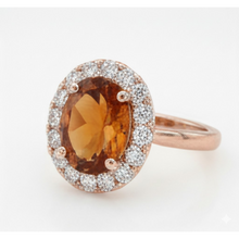 Afbeelding in Gallery-weergave laden, echte round diamant 27.50karaat ring bovenaanzicht