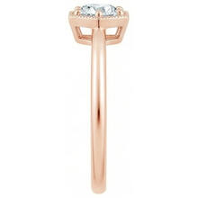Afbeelding in Gallery-weergave laden, echte round diamant 1karaat ring profielweergave