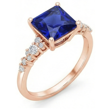 Afbeelding in Gallery-weergave laden, echte round diamant 3.75karaat ring zijaanzicht