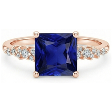 Afbeelding in Gallery-weergave laden, echte round diamant 3.75karaat ring close-up detail