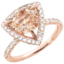 Afbeelding in Gallery-weergave laden, echte trillion morganiet 16.75karaat ring bovenaanzicht