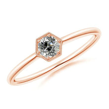 Afbeelding in Gallery-weergave laden, echte round diamant 1karaat ring vooraanzicht