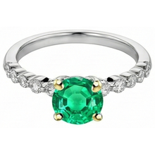 Afbeelding in Gallery-weergave laden, Colombiaanse Smaragd Edelsteen Ring – hoekaanzicht