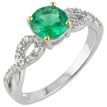 Afbeelding in Gallery-weergave laden, High-end Edelsteen Ring 1 karaat – hoekaanzicht