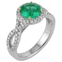 Afbeelding in Gallery-weergave laden, Luxe Smaragd Gekleurde Steen Ring 2,50 karaat – hoekaanzicht