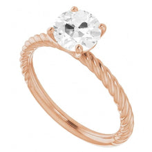Afbeelding in Gallery-weergave laden, Diamant Solitaire Ring 2 karaat 14 Karaat Rosé Goud – hoekaanzicht