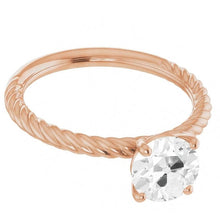 Afbeelding in Gallery-weergave laden, Handgemaakt Solitaire Ring 2 karaat – profielaanzicht