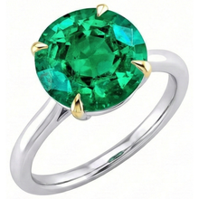 Afbeelding in Gallery-weergave laden, Smaragd Edelsteen Ring – hoekaanzicht
