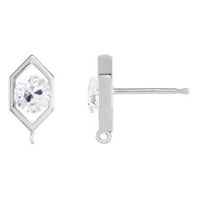 Afbeelding in Gallery-weergave laden, Antiek Cushion Diamant ring in 14K Witgoud – vooraanzicht