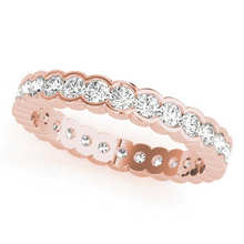 Afbeelding in Gallery-weergave laden, Briljant Rond Geslepen Eternity Band in 14K Rosé Goud – hoofdaanzicht