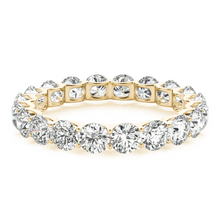 Afbeelding in Gallery-weergave laden, Fijne Diamant Eternity Band 3 karaat 14K Geelgoud – vooraanzicht