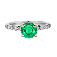 Afbeelding in Gallery-weergave laden, Luxe Colombiaanse Smaragd Edelsteen Ring 2 karaat – hoofdaanzicht