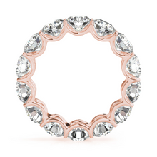 Afbeelding in Gallery-weergave laden, Eternity Band 14 Karaat Rosé Goud met Diamant – zijaanzicht