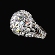 Afbeelding in Gallery-weergave laden, Briljant Halo Zetting Ring – vooraanzicht