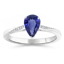 Afbeelding in Gallery-weergave laden, Royal Blue Saffier Edelsteen Ring 1,50 karaat – 14K Witgoud