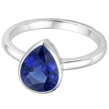 Afbeelding in Gallery-weergave laden, Royal Blue Saffier Peervormig Sieraadsteen Ring 1,50 karaat – 14