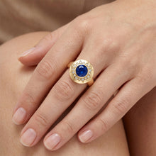 Afbeelding in Gallery-weergave laden, Royal Blue Saffier VVS Zuiverheid Edelsteen Ring 1,5 karaat in