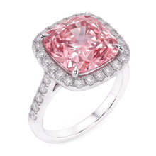 Afbeelding in Gallery-weergave laden, Roze Saffier Edelsteen 5 Karaat Verlovingsring Witgoud 14K Sieraden