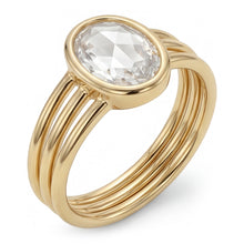 Afbeelding in Gallery-weergave laden, Rozet Slijpvorm Enkele Steen Ring – Briljant 3 karaat 14K