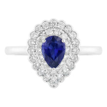 Afbeelding in Gallery-weergave laden, Saffier Cluster Ring