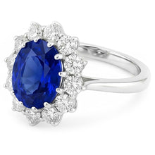 Afbeelding in Gallery-weergave laden, Saffier Cluster Ring