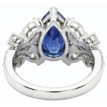 Afbeelding in Gallery-weergave laden, echte round diamant 2.50karaat ring bovenaanzicht