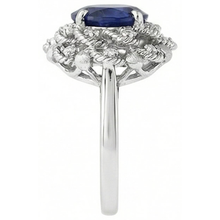 Afbeelding in Gallery-weergave laden, echte round diamant 3karaat ring bovenaanzicht