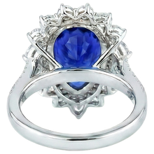 Afbeelding in Gallery-weergave laden, echte round diamant 4karaat ring op wit