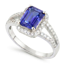 Afbeelding in Gallery-weergave laden, Saffier En Diamanten Ring