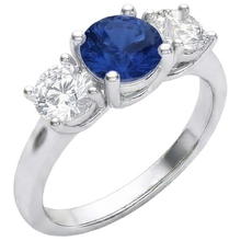 Afbeelding in Gallery-weergave laden, Saffier En Diamanten Ring