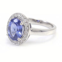 Afbeelding in Gallery-weergave laden, Saffier En Diamanten Ring