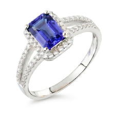 Afbeelding in Gallery-weergave laden, Saffier En Diamanten Ring