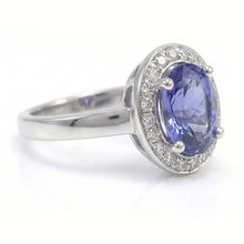 Afbeelding in Gallery-weergave laden, Saffier En Diamanten Ring
