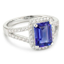 Afbeelding in Gallery-weergave laden, Saffier En Diamanten Ring