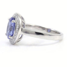 Afbeelding in Gallery-weergave laden, Saffier En Diamanten Ring