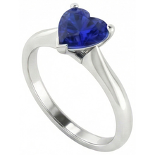 Afbeelding in Gallery-weergave laden, echte heart diamant 1.50karaat ring bovenaanzicht