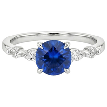 Afbeelding in Gallery-weergave laden, echte round diamant 2karaat ring close-up detail